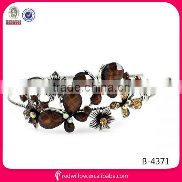 New arrival fancy crystal butterfly diamante metal headband