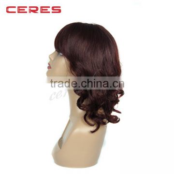 Promotion 99j red human hair wig body wave full lace wig brazilian hair