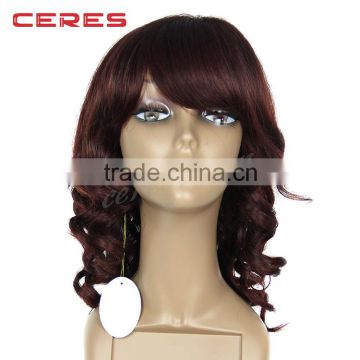 99J shoulder length kinky curly wig, fashional wig for office lady