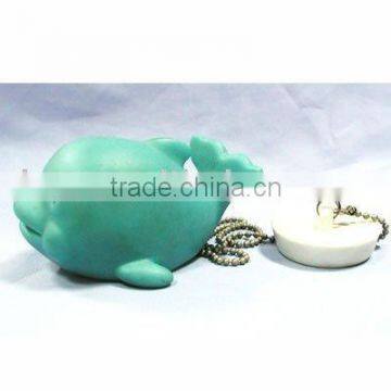 Dolphin bath toy, Vinyl PVC toy with metal chain and stopper