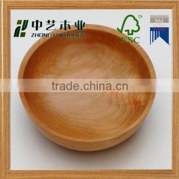 Wholesale Alibaba China factory supply OEM handmade wooden salad bowl decorative wooden bowl