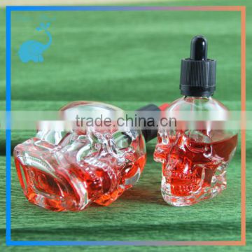 30/60/120ml glass dropper bottles glass skull glass bottles with dropper caps