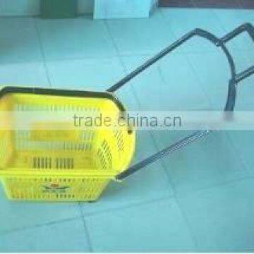 Plastic Rolling Shopping Basket