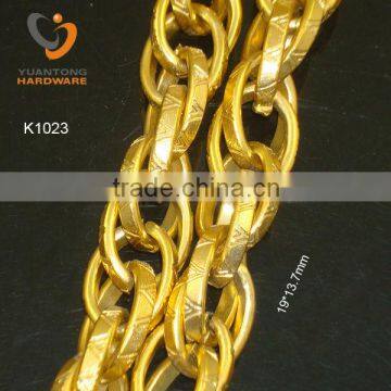 aluminum gold color double chain