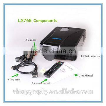 2016 China OEM&ODM 2600 Lumens Full HD LED 1024x768 Hdmi 3D Cinema Projector LX768 photo-6
