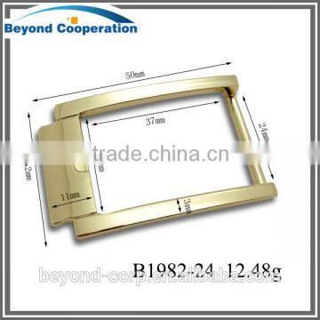 OEM shiny gold plated metal pin buckle 24mm