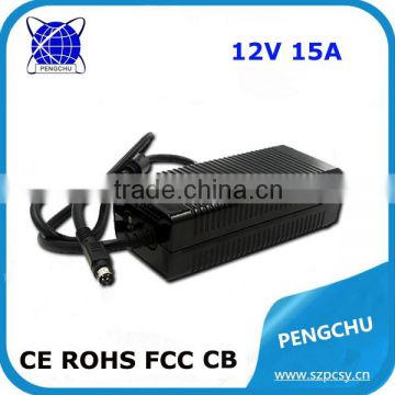 CE, ROHS approved 15amp dc adaptor 12volt