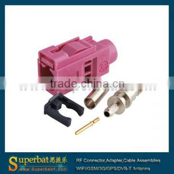 Fakra crimp Jack connector Key Code H Violet for Radio controlle