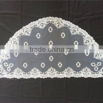 Spanish beige traditional style noble classic embroidery lace mantilla chapel veil cathedral veills