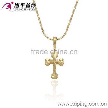 xuping jewelry creative 14K gold cross pendant necklace