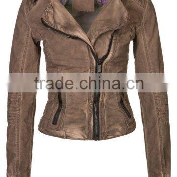 2014 new style! Washed andwater dyed cotton jacket for women