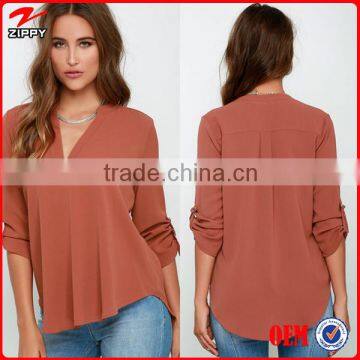 2016 Latest Women Blouse Designs Wholesale Women Clothing Long Sleeve Women Casual Tops                        
                                                Quality Choice