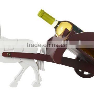 MDF Movable Wine Rack with Carriage Appearance and Lovely Design