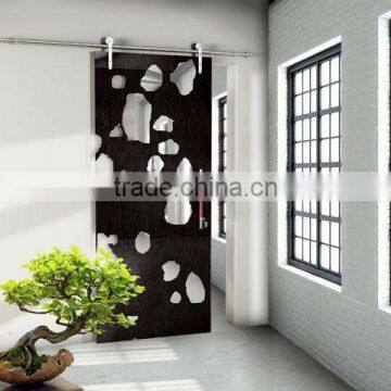 Pattern Glass Sliding Doors With Grills