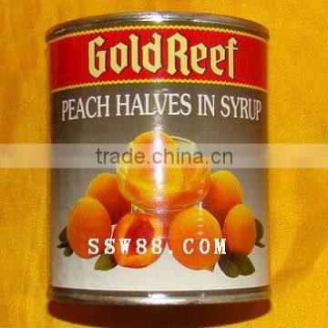 Canned tube peach