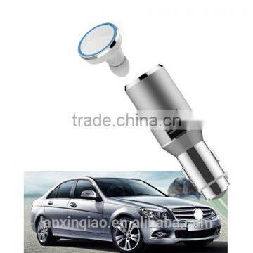 iTreasure handfree CSR usb Car Charger earphone, car battery charger with bluetooth 4.1 earphone