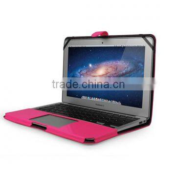 Wholesale price full protect business carry fashion UV shiny leather cover for MacBook 13 inch