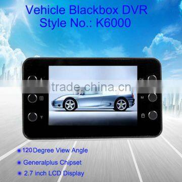 High qulity HD 1080P 2.7 inch LCD display 90 Degree View Angle night vision car camera vehicle blackbox k6000 dvr