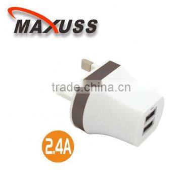 C208 Travel USB Charger UK plug United Kingdom plug GB plug 2.4A