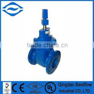 Flange end gate valve