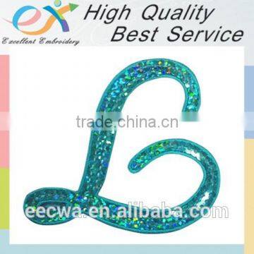 custom hot sale iron-on sequins embroidery letter