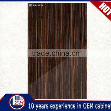 Waterproof mdf high gloss uv lacquered board wood grain mdf board malaysia
