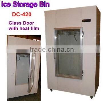 glass door ice storage bin to hold 125 ice bags(8 lbs.)/ice merchandiser