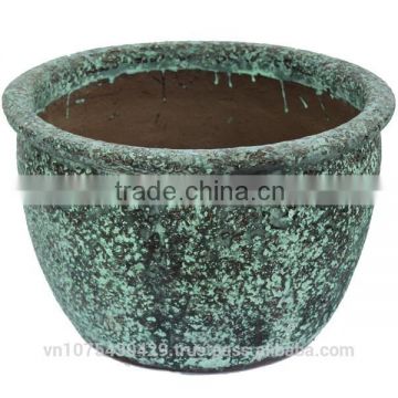 Vietnam ceramic flower pots, Large garden pot, black clay pot