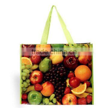 pp Woven Shopping Zipper Bags With Fruit photo-4