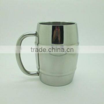 2014 Hot Selling With Rollings Eco-friendly FDA LFGB Double Layer Stainless Steel Coffee Mug Cup Tumbler
