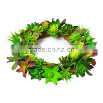 Flower and Grass Artificial Wreath
