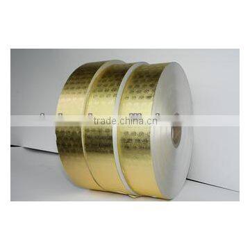 Golden embossed aluminum foil paper roll for cigarette