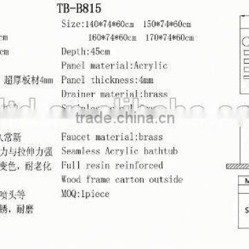 Indoor Freestanding Sex Japanese Massage Bathtub photo-2