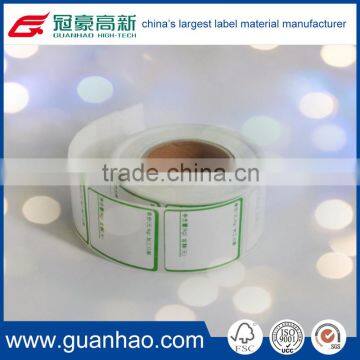 factory price water resist adhesive thermal custom label paper for shelf price label