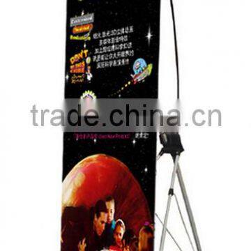 Economic black metal bridge banner stand for advertising