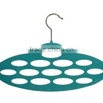 Oval Circles Velvet Flocked Scarf Hanger Organizer photo-6