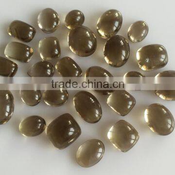 Oval Cabochon Natural Smoky Quartz Loose Gemstones Lot Free Size