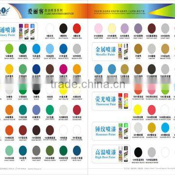 Aeroso Spray Paint Color Chart 400ml More Than 100 Colors