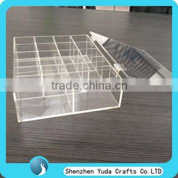 clear acrylic compartment display box, clear acrylic box with dividers,candy boxes for sale