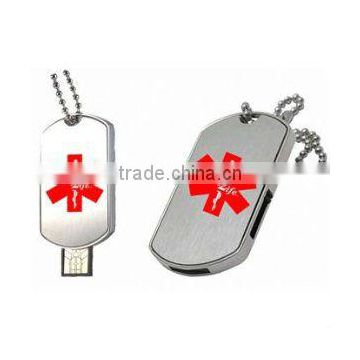 USB Medi-Chip GI Style Dog Tag,8gb usb flash drive