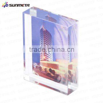 3D Blank Sublimation Crystal Trapeziform Shape Personalized Photo Crystal photo-3