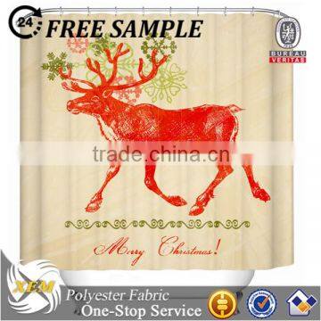 Shower shower curtain fabric for Christmas hot sale