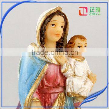 Resin Virgin Mary and Baby Jesus Statue Religious Statues photo-4