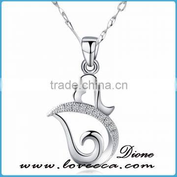 2016 China wholesale jewelry 925 sterling silver pendant necklace