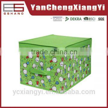 Large Capacity Fancy Design Folding Silk Printing Non-woven Fabrics Storage Boxes Cases