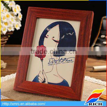 promotional antique red wood frame custom wood photo frame