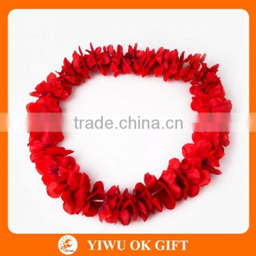 wholesale all kinds of colorful flower necklaces red hawaii garland