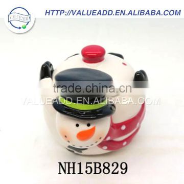 Competitive price Porcelain christmas cookie jar manufacturers in china