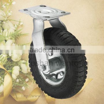 Good Quality 200mm Heavy Duty Black Rubber Pneumatic Caster Wheel