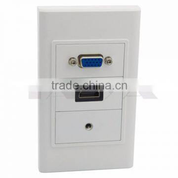 HDMI VGA 3.5MM Audio Wall Plate Support Customization